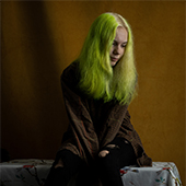 green haired girl